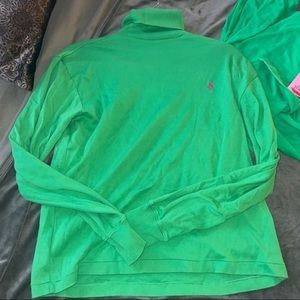 VINTAGE RALPH LAUREN TURTLE NECK GREEN WOMENS MEDIUM